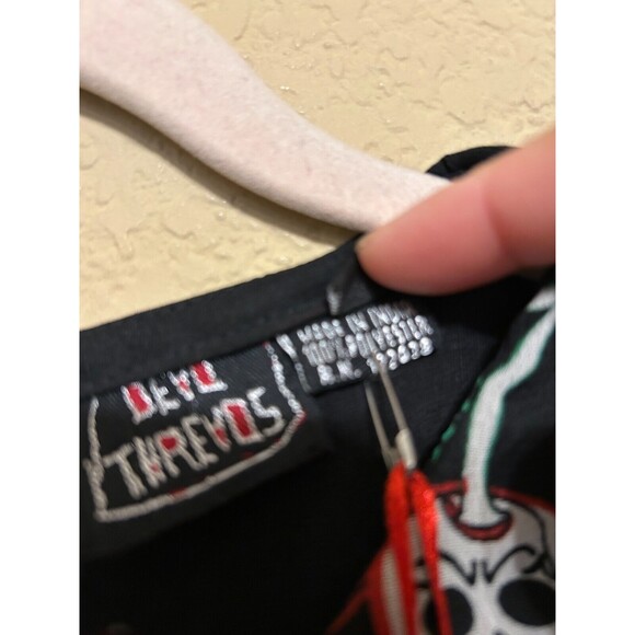 NWT Dead Threads Fit Flare Dress Womens Small Cherry Skull Rockabilly Punk VLV - Picture 9 of 9